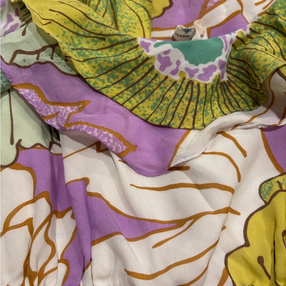 Maeve Pastel Floral Midi Dress size 6 - Picture 8 of 10